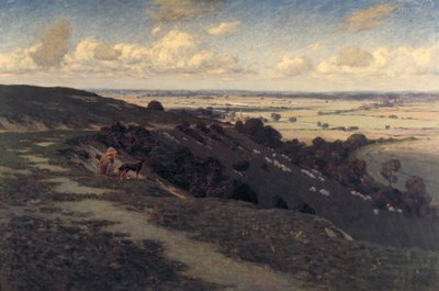 Bury Hill und Dorf mit Blick auf die North Downs von Jose Weiss