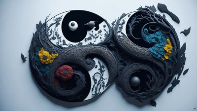 Feng Shui Konzept von Yin und Yang _04 von Josef Johann Michel