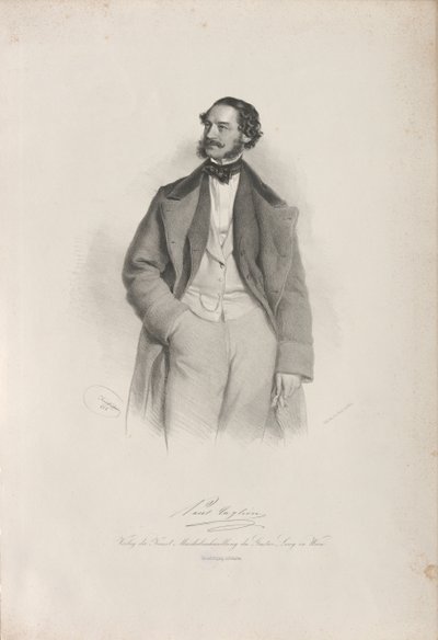 Porträt des Tänzers, Choreografen und Ballettmeisters Paul Taglioni 1808-1884 von Josef Kriehuber