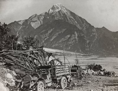 Album "Meine Weltkriegs-Erinnerungen Südwestfront (Kärnten, Italien, Südtirol) 31/03/1915-12/11/1918 - Josef Zohles Wien": am Fluss Tagliamento von Josef Zohles