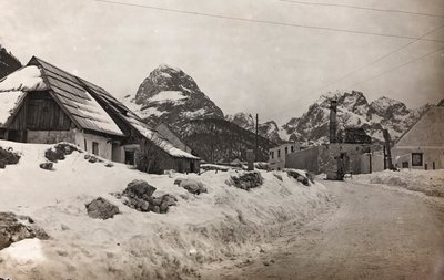 Album "Meine Weltkriegs-Erinnerungen Südwestfront (Kärnten, Italien, Südtirol) 31/03/1915-12/11/1918 - Josef Zohles Wien": Blick auf Cave del Predil von Josef Zohles