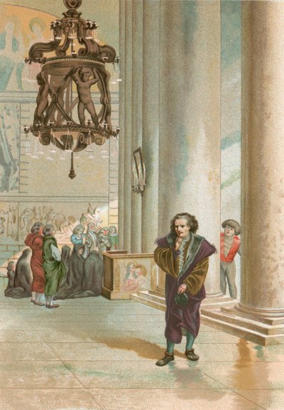 Galileo in der Kathedrale von Pisa von Josep or Jose Planella Coromina