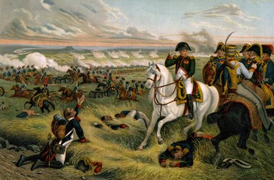 Geschichte. Frankreich. Erstes Französisches Kaiserreich. Napoleon I. in der Schlacht von Wagram von Joseph Louis Hippolyte (after) Bellange