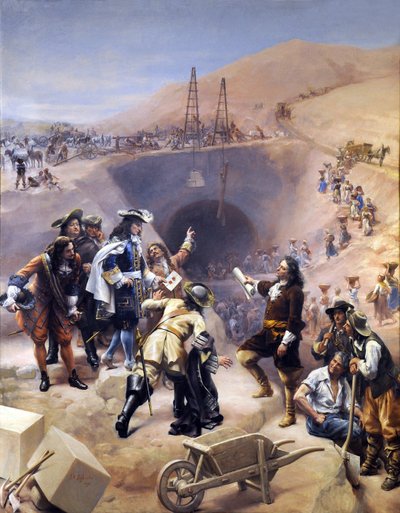 Baustelle des Canal du Midi von Joseph Noel Sylvestre