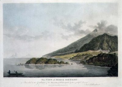 Ansicht von Morne Soufrière auf der Insel St. Vincent, graviert und veröffentlicht von Francis Jukes (1747-1812) von Joseph (after) Billinghurst