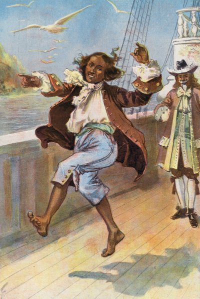 Robinson Crusoe: Freitag tanzte und sprang von Joseph (after) Finnemore