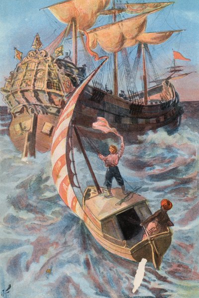 Robinson Crusoe: Ich werde von einem portugiesischen Schiff gerettet von Joseph (after) Finnemore