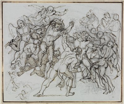 Am Pechsee des Krämers Ciampolo von Navarra (Dante Inferno, Canto 22, V 34) von Joseph Anton Koch