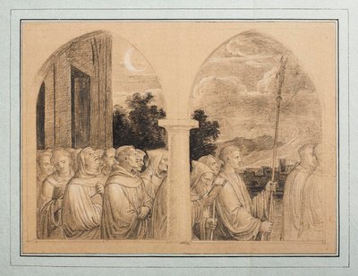 Prozession von Mönchen von Joseph Anton Koch