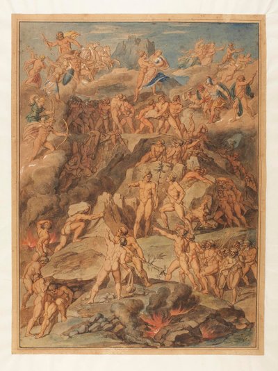 Der Kampf der Giganten mit den Göttern von Joseph Anton Koch