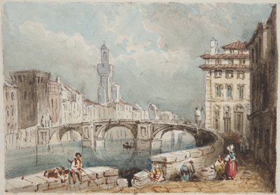 Florenz, eingeklebt in Thomas Moodys Tagebuch einer Reise durch die Schweiz und Italien, 1822 von Joseph Axe Sleap