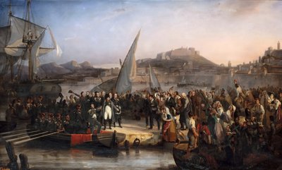 Napoleon verlässt die Insel Elba am 26. Februar 1815 von Joseph Beaume