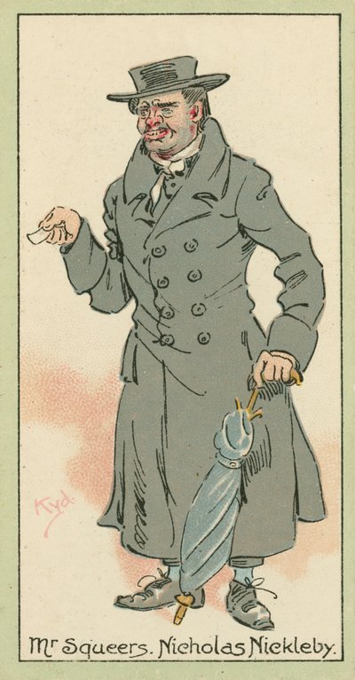 Mr Squeers, Nicholas Nickleby von Joseph Clayton (1856-1937) (after) Clarke