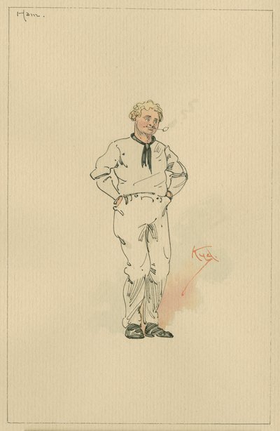 Ham Peggotty, um 1920er Jahre von Joseph Clayton Clarke