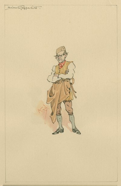 Simon Tappertit, ca. 1920er Jahre von Joseph Clayton Clarke