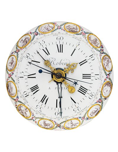 Louis XVI Monatsgehender Mittel- und Sonnenuhrenregulator mit Remontoire, 1778 von Joseph Coteau