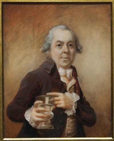 Porträt eines Mannes, der ein Glas hält von Joseph Daniel