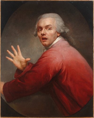 Selbstporträt als überraschter und erschrockener Mann von Joseph Ducreux