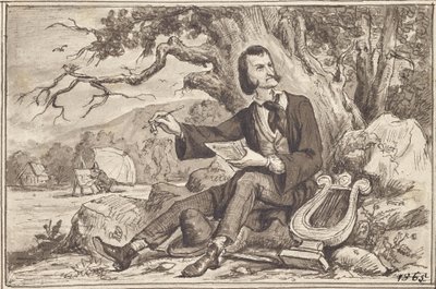 Die Künste: Dichter, Lyra, Maler von Joseph Eugen Hörwarter