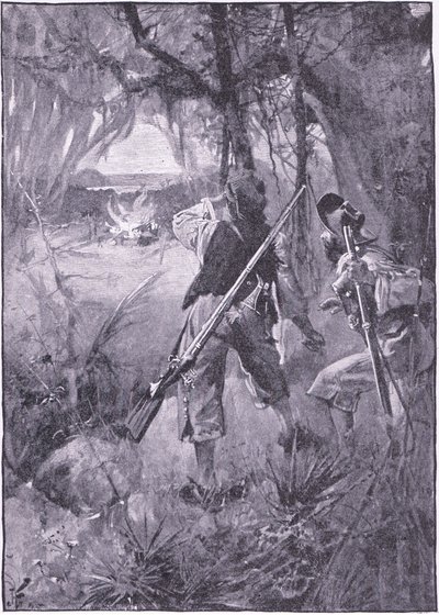 Alle ihre Hütten und Haushaltsgegenstände brannten zusammen (Lithografie) von Joseph Finnemore