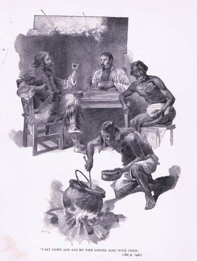 Ich setzte mich und aß mein Abendessen mit ihnen von Joseph Finnemore