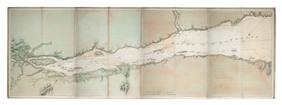 Karte des Flusses St. Lawrence, Nordamerika Atlantikküste, ca. 1781 von Joseph Frederick Wallet DesBarres
