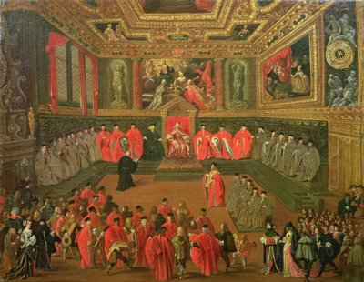 Audienz beim Dogen im Kollegium des Dogenpalastes von Joseph Heintz