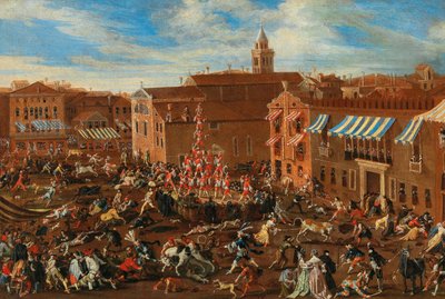 Die Stierjagd auf dem Campo San Polo von Joseph Heintz the Younger
