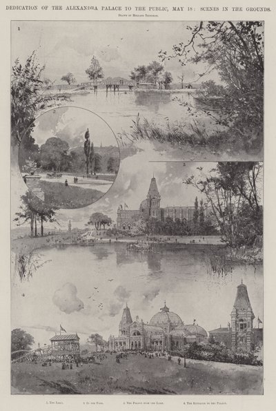 Widmung des Alexandra Palace an die Öffentlichkeit, 18. Mai, Szenen auf dem Gelände von Joseph Holland Tringham