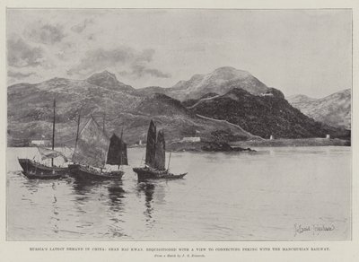 Russlands neueste Forderung in China, Shan Hai Kwan, beschlagnahmt mit Blick auf die Verbindung von Peking mit der Mandschurischen Eisenbahn von Joseph Holland Tringham