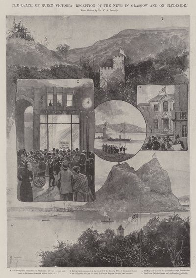 Der Tod von Königin Victoria, Empfang der Nachricht in Glasgow und am Clyde von Joseph Holland Tringham