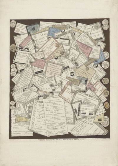 Französisches Papiergeld von Joseph Hunin