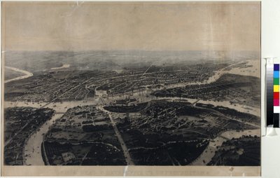 Panorama von St. Petersburg und Umgebung aus der Vogelperspektive von Joseph Jossifovich Charlemagne