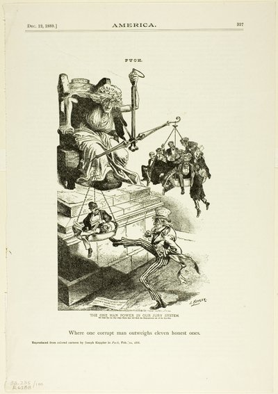 Die Macht eines Mannes in unserem Jury-System, aus Puck von Joseph Keppler