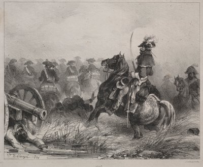 Kavallerieszene, 1836 von Joseph Louis Hippolyte Bellange