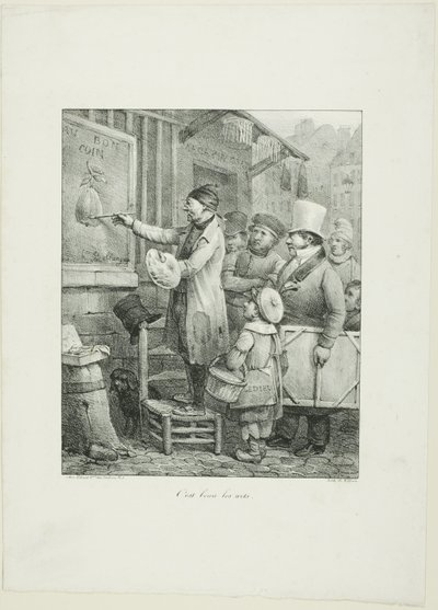 Wie schön sind die Künste, aus Croquis Lithographiques...1823 von Joseph Louis Hippolyte Bellange