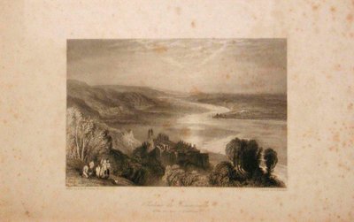Schloss Tancarville mit der Stadt Quilleboeuf von Joseph Mallord William Turner