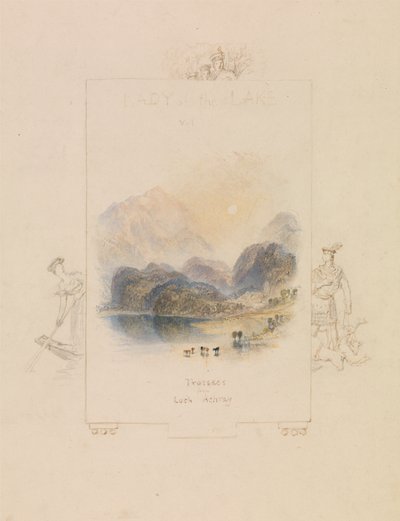 Entwurf für eine Illustration zu Walter Scotts "Die Dame vom See", Loch Achray von Joseph Mallord William Turner