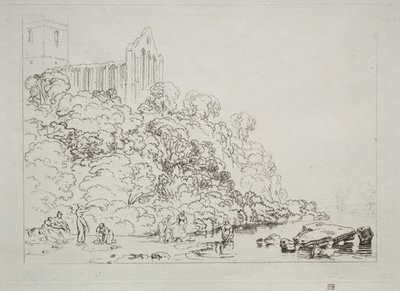 Liber Studiorum: Dumblain Abbey, Schottland von Joseph Mallord William Turner