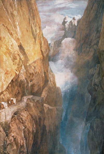 Passage des St. Gotthard von der Teufelsbrücke, 1804 von Joseph Mallord William Turner