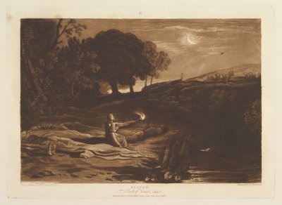 Rispah, 2. Buch Samuel, Kapitel 21 Liber Studiorum, Teil IX, Tafel 46, 23. April 1812 von Joseph Mallord William Turner