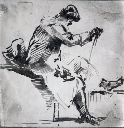 Sitzender Mann von Joseph Mallord William Turner