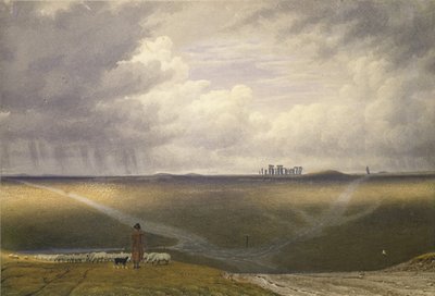 Stonehenge - Ein regnerischer Tag von Joseph Mallord William Turner