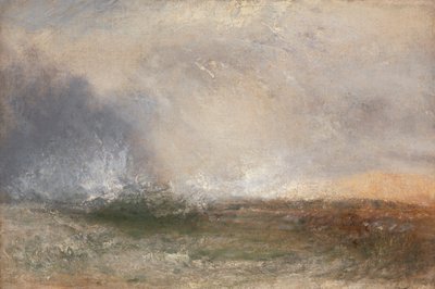 Stürmische See bricht an einem Ufer von Joseph Mallord William Turner