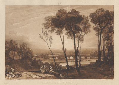 Die Brücke im Mittelgrund von Joseph Mallord William Turner