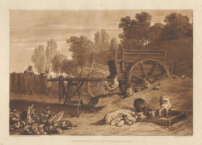 Der Bauernhof mit dem Hahn von Joseph Mallord William Turner