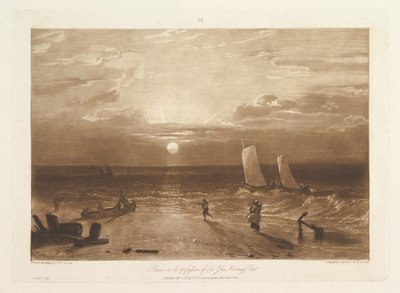 Das Mildmay-See-Stück, Liber Studiorum, Teil VIII, Platte 40 (11. Februar 1812) von Joseph Mallord William Turner
