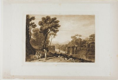 Die Frau und Tamburin, Platte 3 aus Liber Studiorum von Joseph Mallord William Turner