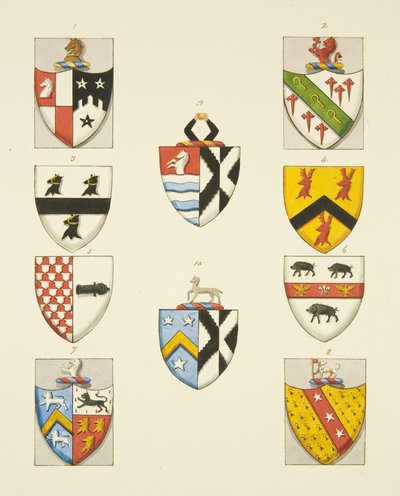 Wappen von Denkmälern in der St. Thomas-Kirche von Joseph Manning