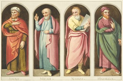 Vier kleine Propheten auf der Westseite des Bildschirms, der das Kirchenschiff vom Chor der Kathedrale von Bristol trennt von Joseph Manning